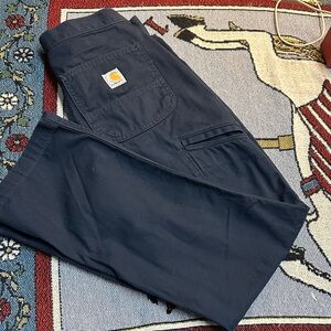 Carhartt Straight Leg Work Pants in Navy